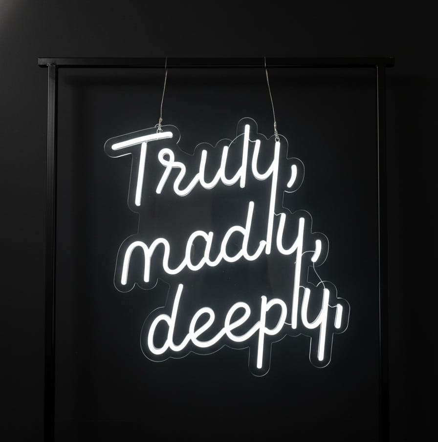 💫 Truly, Madly, Deeply Neon Sign Neonsignsindia