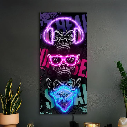 Urban Monkey Neon Wall Art – Graffiti Style LED Neon Sign Neonsignsindia