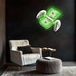 UV Printed Money Neon Sign - Acrylic Decorative Signage, 24x24 Inches - Home & Kitchen Decor Neonsignsindia