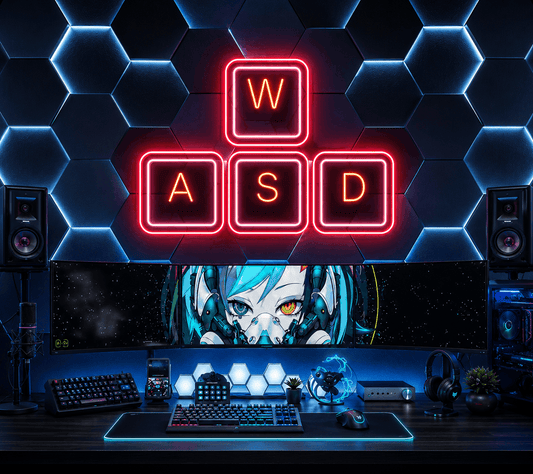WASD Gaming Neon Sign Neonsignsindia