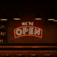We're Open Neon Sign (Red) (10x18 Inches) | Neon Signs India — Image 1