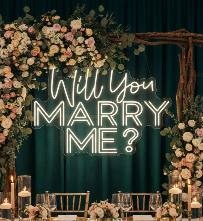 💍 Will You Marry Me? Neon Sign Neonsignsindia