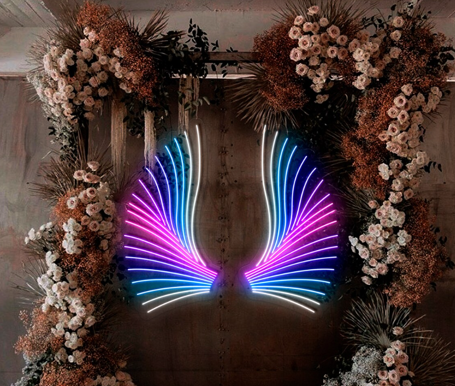 Wings Neon Sign Neonsignsindia