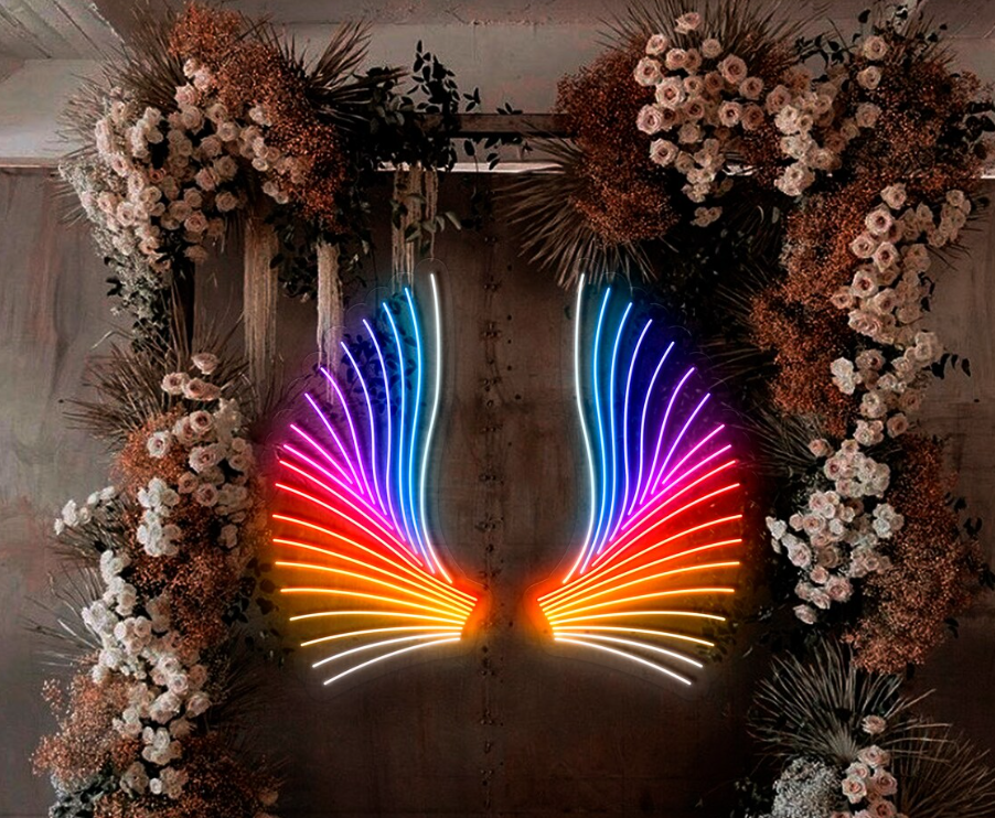 Wings Neon Sign Neonsignsindia