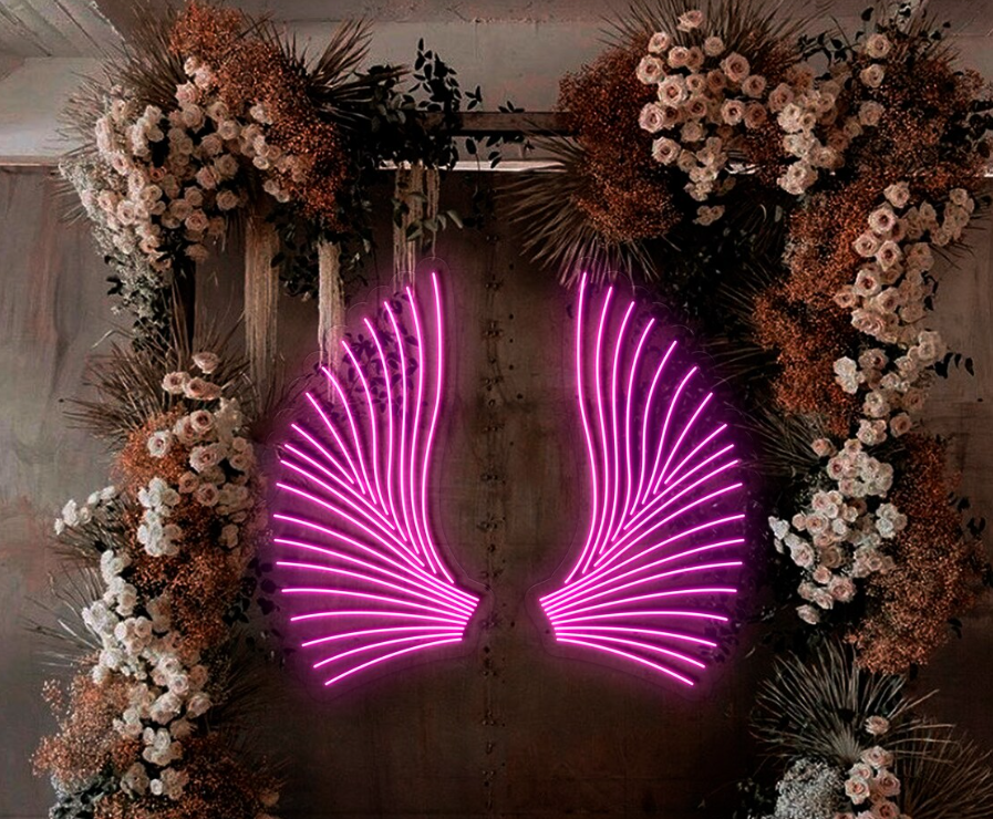 Wings Neon Sign Neonsignsindia