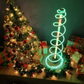 🎄 Spiral Christmas Tree Neon Light – Warm Red & Green Glow 4 feet