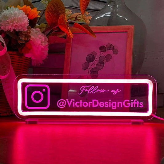 Youtube/Instagram/Facebook neon with etching effect Neonsignsindia