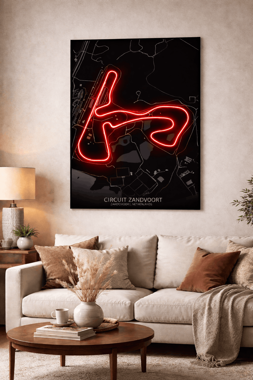 Zandvoort  F1 Circuit Wall Art – Dutch Grand Prix Track LED Style Poster | Neon Signs India — Image 1