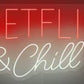 Nettflix and chill Neon Signs, Colorful Neon Sign, Dimmable and Inspiring Neon Signs for Bedroom, Living Room, Kitchen, Bathroom, Wall Decor, 10x18 Inches