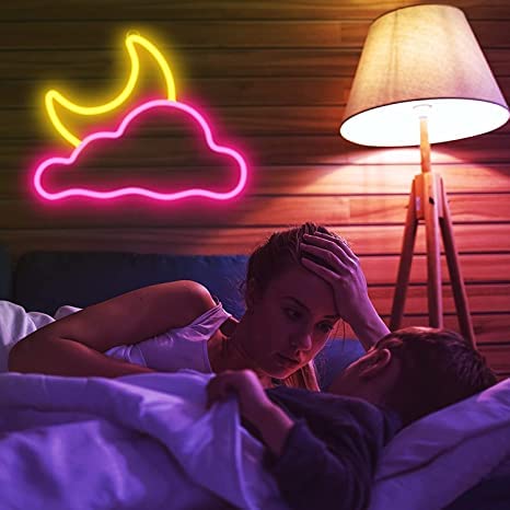 Cloud and Moon Led Neon signs/ Neon Lights 12x14 inches 