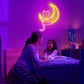 Anime Cat & Moon Neon sign (