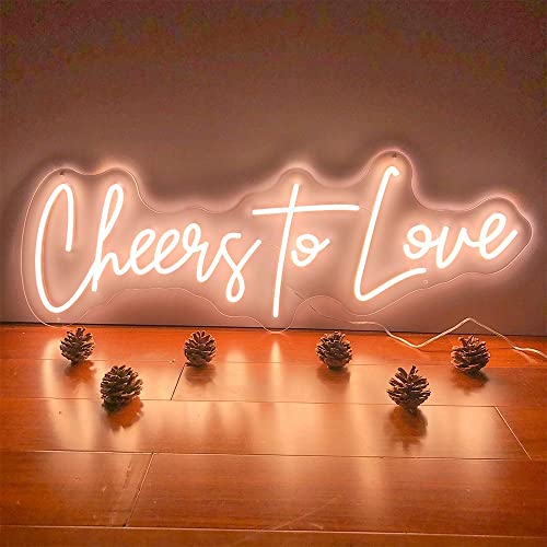 Cheers to Love Neon Sign (8x20 inches)