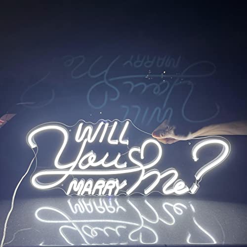 Will You Marry Me Neon Signs 24.8 X 9.9 IN