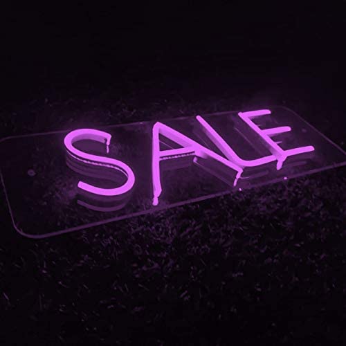 Neon Sign Sale LED Light (6x18 inches) Decorative Sign Board lights for shops, Mall, Pub ,Hotels with Adaptor (Purple)