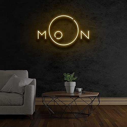 Moon Neon Led Sign Light| Led Neon Light As Wall Signs for Home Décor| Christmas Party, Wedding ,Kids, Bedroom, Living Room ,Decorative Light for Room(18x12inches)