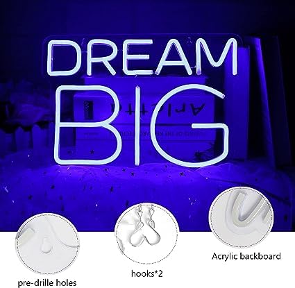 Dream Big Neon Signs (17 * 12Inch)