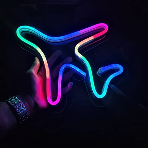 Airplane Multi Colour  App Controlled (10x12 inches) - Neonsignsindia