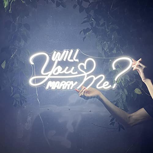 Will You Marry Me Neon Signs 24.8 X 9.9 IN