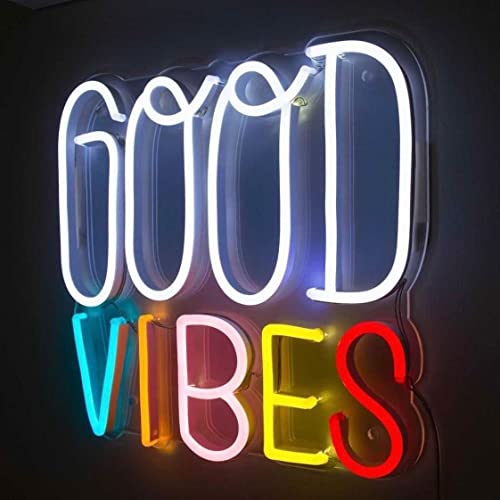 Good Vibes Neon Signs/Neon Lights (12x12 inches)