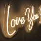Love You More Neon Signs (20x8 in)