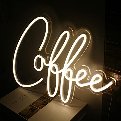 Coffee Neon Sign Restaurant Neon Light Sign Art Wall Sign for Beer Bar Club Bedroom Windows Glass Hotel Pub Cafe Wedding Birthday Party Gifts