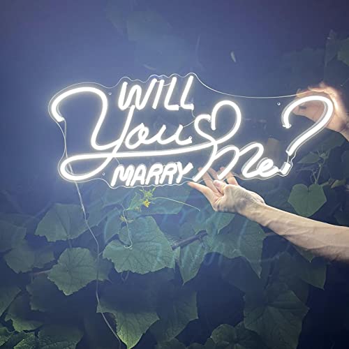 Will You Marry Me Neon Signs 24.8 X 9.9 IN