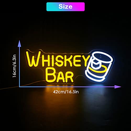 Whiskey Bar Neon Sign 6x16 inches