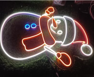 Snowman 21 x 24 Inch Sign Neon, Festival LED Neon Light Wall Decor Art Neon Sign Light for Home Decoration,Bedroom, Lounge, Office, Wedding, Christmas, Valentine’s Day