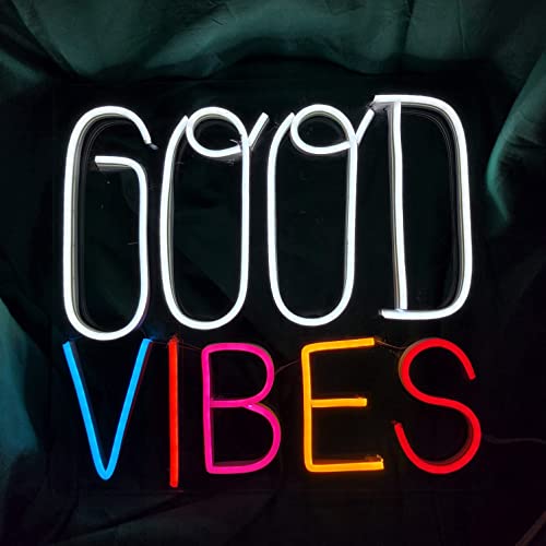 Good Vibes Neon Signs/Neon Lights (12x12 inches)