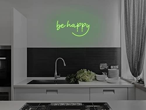 Be Happy NEON led Light (8X18 inches)