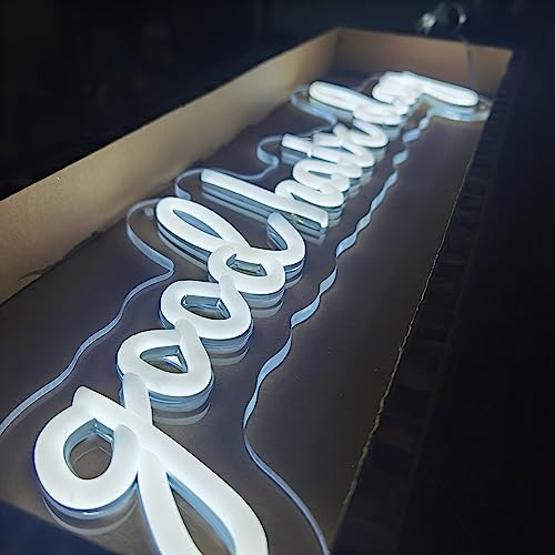 Neon Good Hair Day LED Neon Sign for Hair Salon Wall Decor,Hair Salon Sign for Business,Store Wall Decoration,Handmade Hair Sign Gift,Hair Salon Decor (25 * 7.4inches(63.5 * 19cm), Warm White)