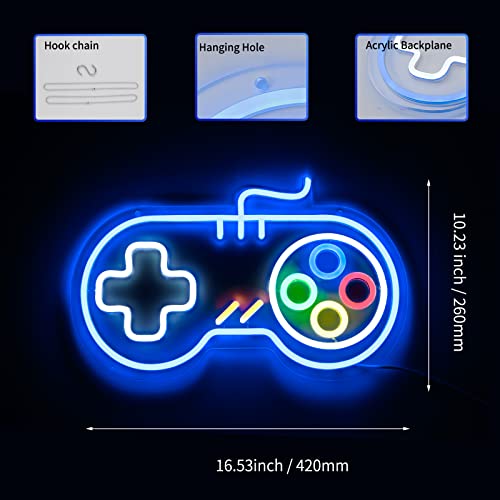 Gamepad Neon Signs for Boys Room16.5''x10'' - Neonsignsindia