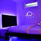 Spaceship Neon Signs Neon lights UFO LED Neon Sign Lights Wall Art Large Blue Colorful Neon Night Light for Kids Bedroom Gift Bar Home Party Decoration 16''x11''