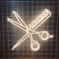 Scissors Neon Sign for Business-Adjustable Brightness Neon Lights Sign for Party Bar Salon Stores Shop Hotel Wall Decor With Hanging Chain for Store Windows-20 IN