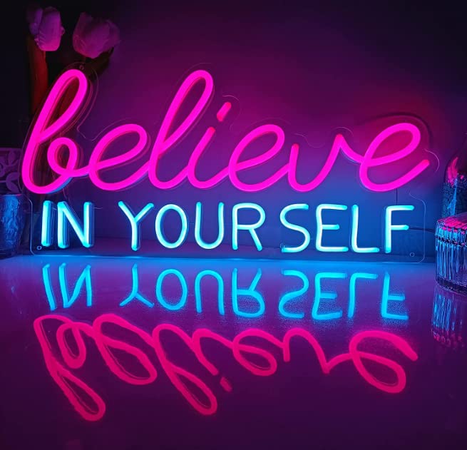 Believe In Yourself 18x11 Inches - Neonsignsindia