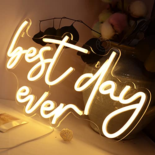 Fun Bright Warm White deals Best Day Ever LED Night Light Sign Wall Decoration