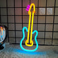 Neon Guitar Shaped Sign (8x14 inches)