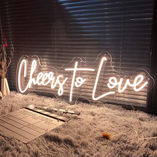 Cheers to Love Neon Sign (8x20 inches)