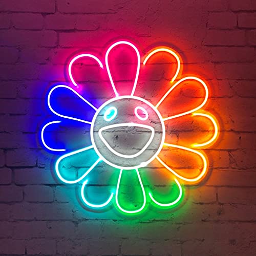 Sunflower Smile Face Neon Sign 18x18 - Neonsignsindia