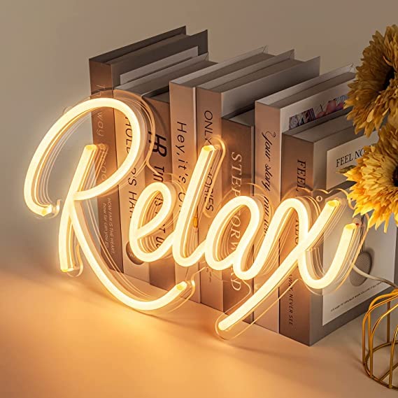 Relax Neon Signs 17x8 Inches - Neonsignsindia