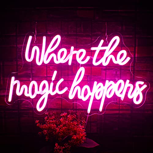 Where The Magic Happens Neon Sign (17x12 Inch)