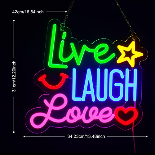 Live Laugh Love Neon Signs,light up letters Room Decor Neon Lights, Portable LED Signs Gifts for Bar Party Home Bedroom Wall