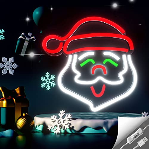 Christmas Santa Claus Neon Sign (14x14 inches)