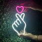 BTS Hand K-Pop Heart Hand neon light (6x12 inches)