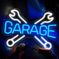 Garage Wrench Neon Sign 14x11 inches