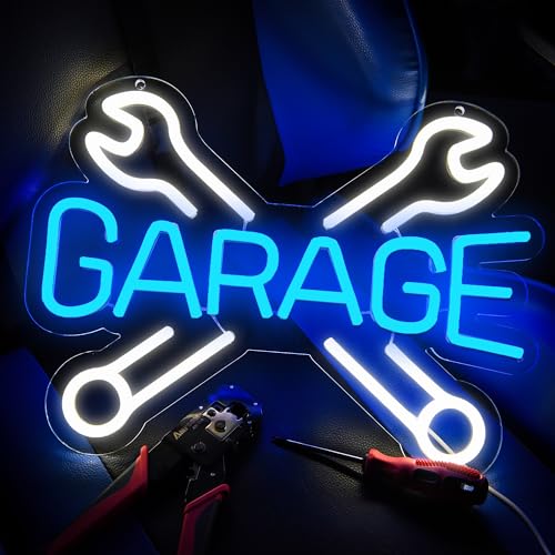 Garage Wrench Neon Sign 14x11 inches