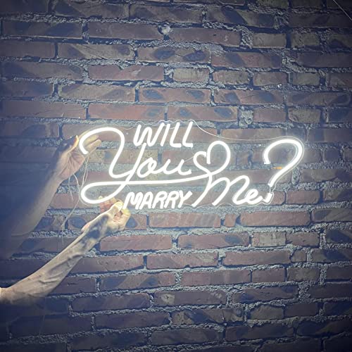 Will You Marry Me Neon Signs 24.8 X 9.9 IN