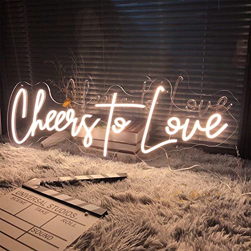 Cheers to Love Neon Sign (8x20 inches)