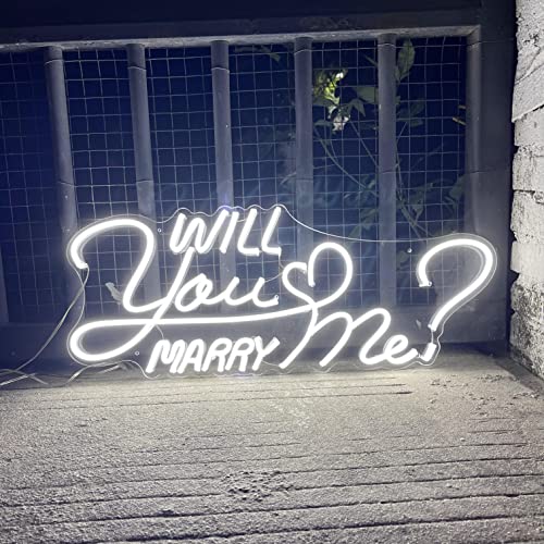 Will You Marry Me Neon Signs 24.8 X 9.9 IN