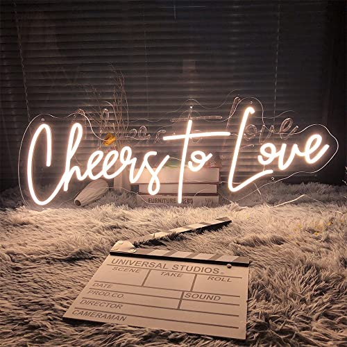 Cheers to Love Neon Sign (Warm White,20IN)
